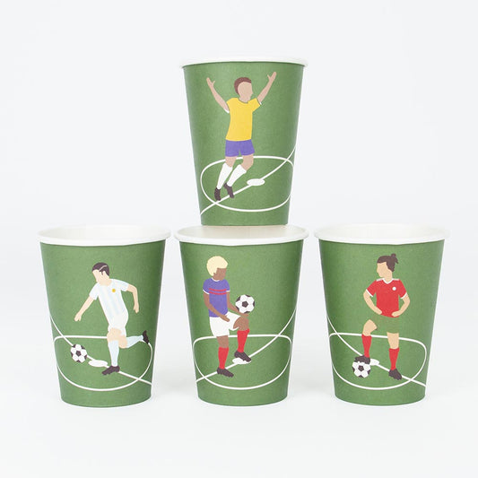 Football cups for boy's birthday decoration My Little Day
