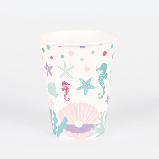 8 My Little Day mermaid cups perfect for a mermaid birthday