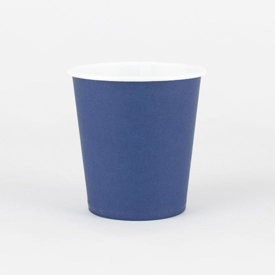 25 gobelets éco-friendly bleu marine pour vaisselle éco responsable