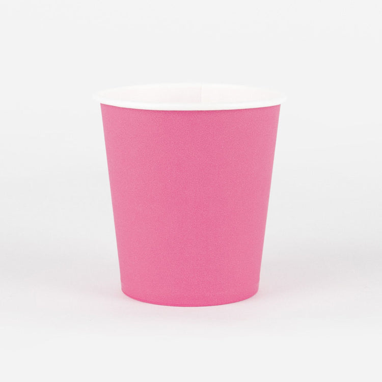 25 fuchsia eco-friendly cups for eco-responsible tableware