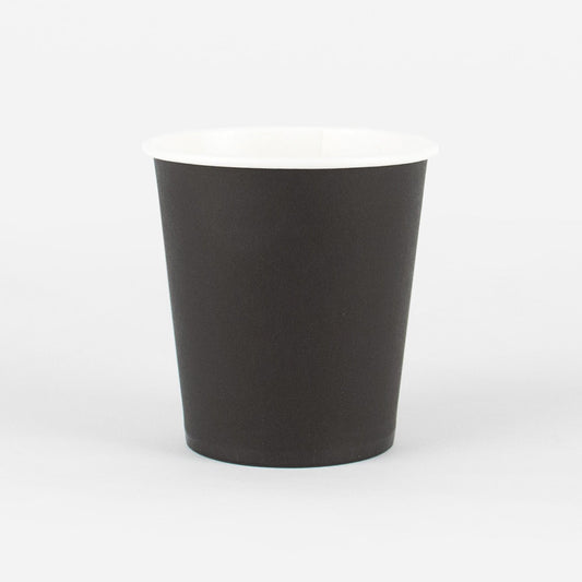 25 black eco-friendly cups for eco-responsible dishes