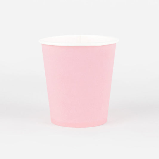 25 pink eco-friendly cups for eco-responsible dishes