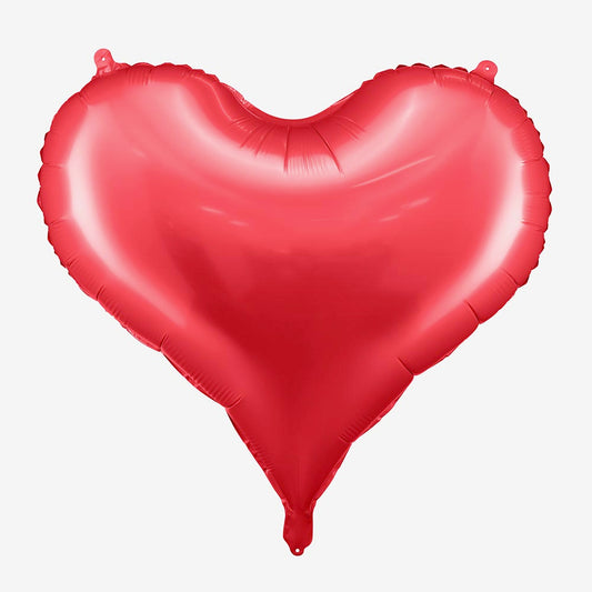 Grand ballon hélium coeur rouge pour décoration Saint Valentin