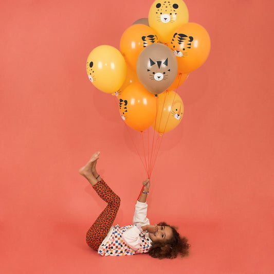 Ballons de baudruche félins My Little Day pour anniversaire enfant thème safari