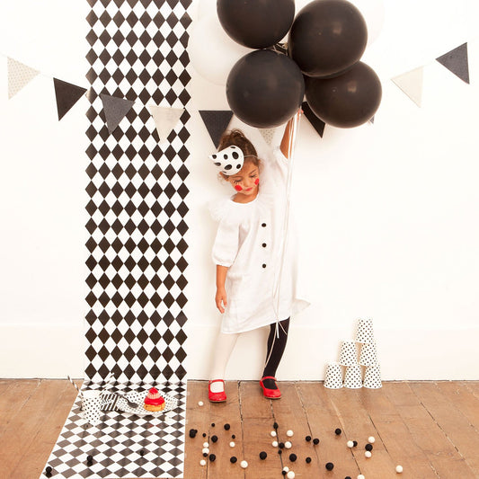 10 globos negros para decoración de fiesta de cumpleaños