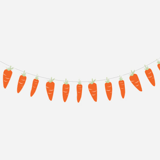 Guirlande carottes à suspendre pour decoration de paques originale