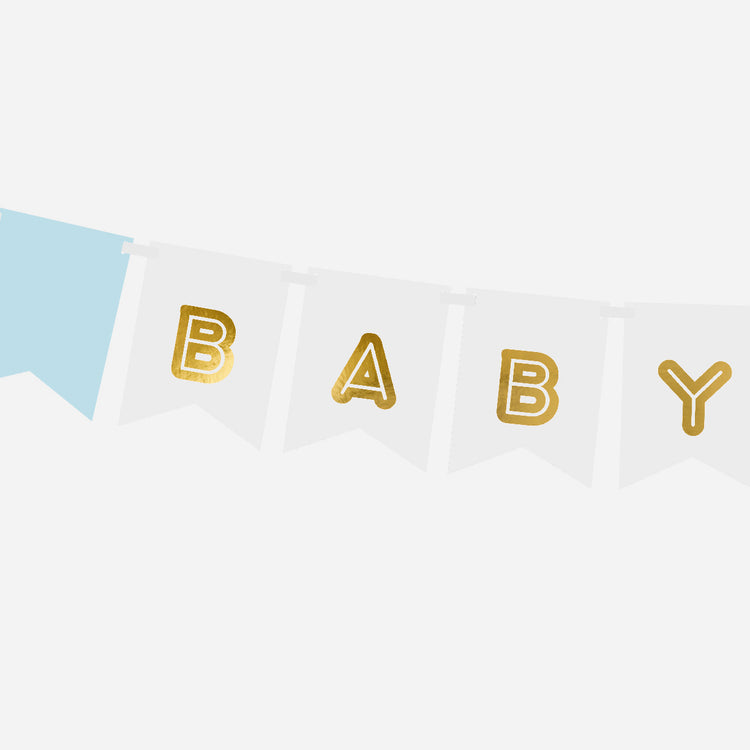 Baby boy pennant garland perfect for a baby shower decoration