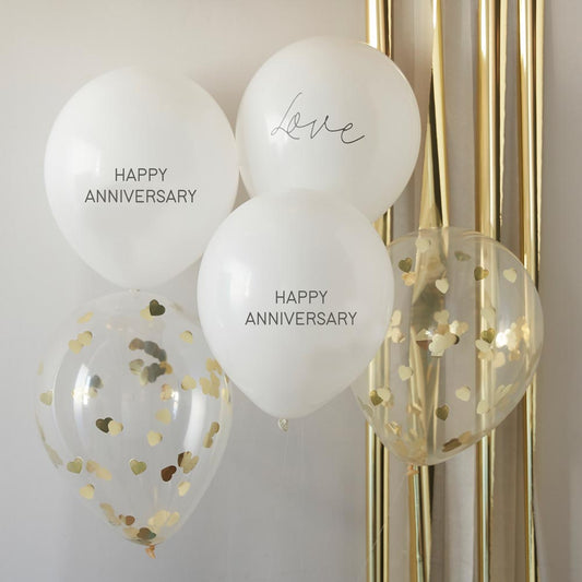 Grappe de ballons nude happy anniversary pour anniversaire mariage