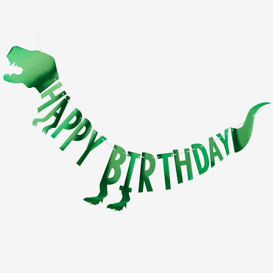 Ghirlanda di buon compleanno - Decorazione di compleanno di dinosauro - My Little Day