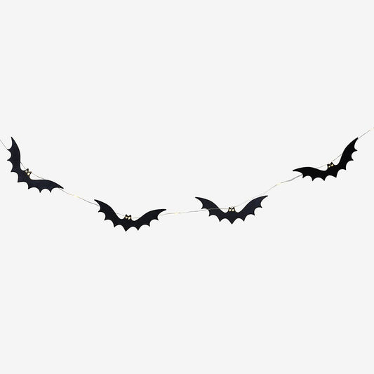 Guirnalda luminosa en forma de murciélago para decoración de Halloween