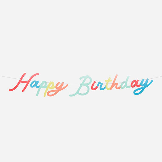 Guirnalda Happy Birthday para decoración de cumpleaños personalizada