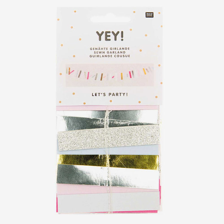 Guirlande en papier couleur pastel pour decoration anniversaire enfant