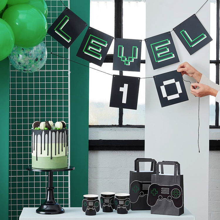 Birthday decoration idea video games theme for teenager or child
