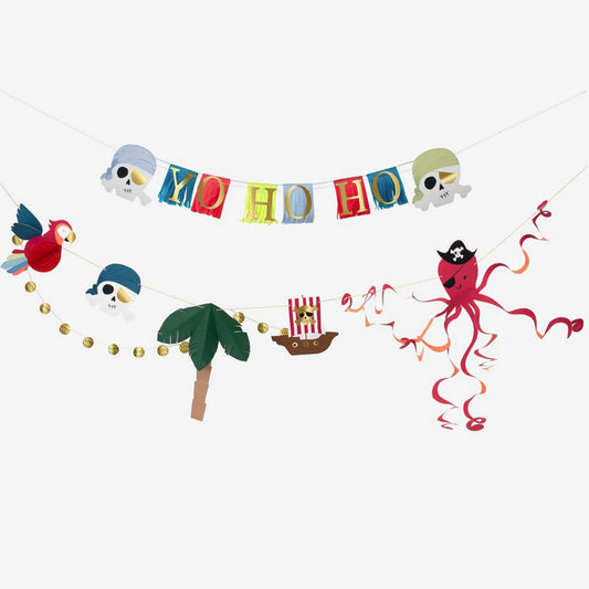 Ghirlanda dei pirati perfetta per la festa di compleanno di un bambino a tema pirata