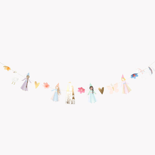 Princess garland for decoration party or birthday girl princess theme