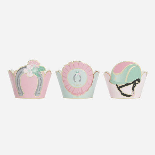 Compleanno di cavallo per ragazza: toppers cupcake cavallo