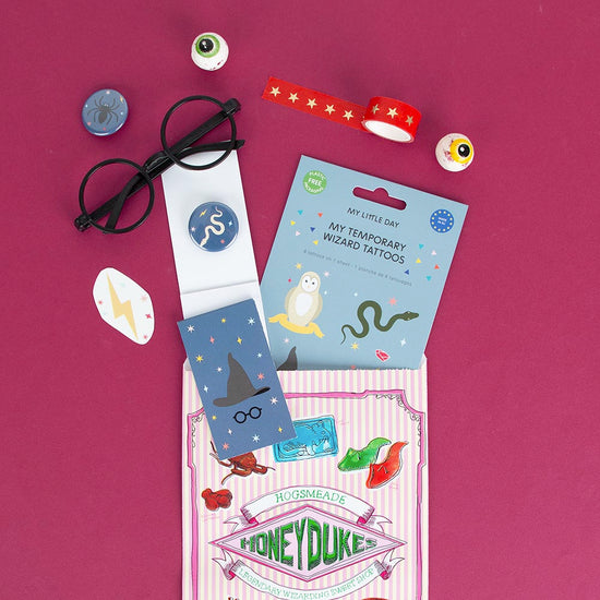 Pequeña idea de regalo para invitados: kit de bolsa sorpresa de cumpleaños de mago