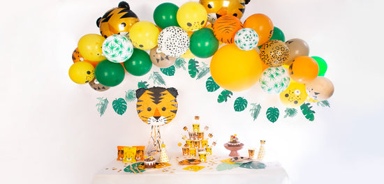 1 an chiffre décoré jungle, décoration anniversaire enfant