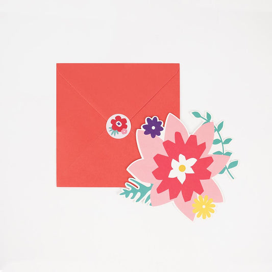 Tarjeta de invitación de cumpleaños de niña de las flores de My Little Day