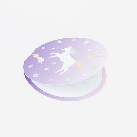 Galactic unicorn birthday invitation to fill out and send