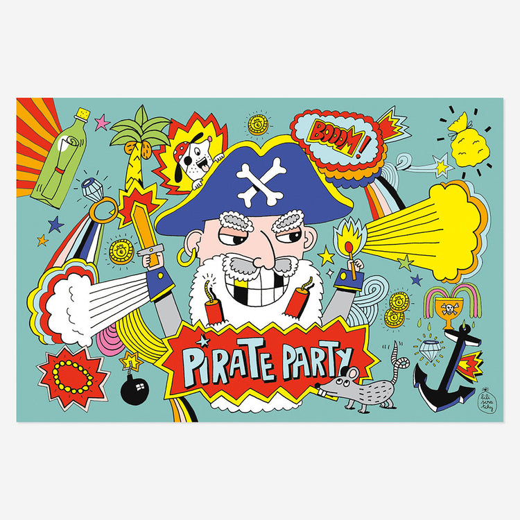 Kit de invitación para una fiesta pirata: cumpleaños infantil con temática pirata