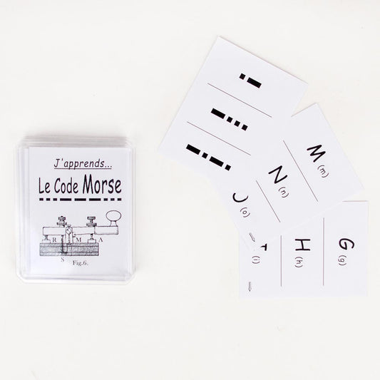 Une petite boîte où se cachent des fiches pour apprendre le langage Morse!