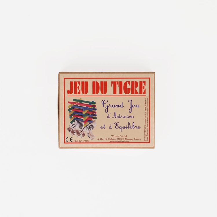 Jeu pour enfant avec packaging rétro Marc Vidal: le jeu du tigre.