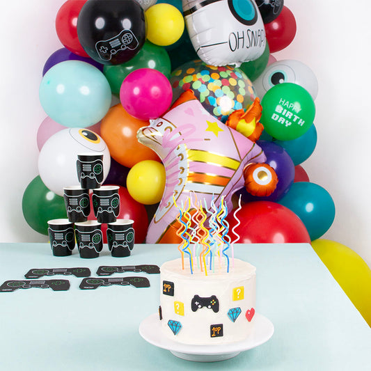 Ballons de Décoration de Jeu, Ballon de Manette de Jeu, Ensemble de  décoration d'anniversaire de jeu vidéo, Deco Anniversaire Jeu Video,  Décoration D'anniversaire Fête de Jeu Vidéo : : Cuisine et Maison