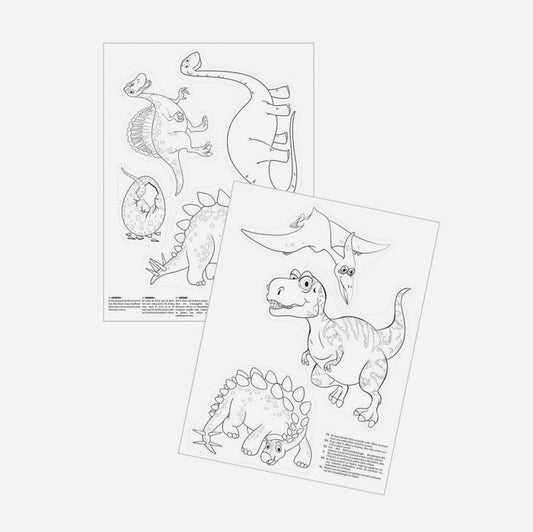 Kit portachiavi dinosauro in plastica per l'animazione di compleanno dino