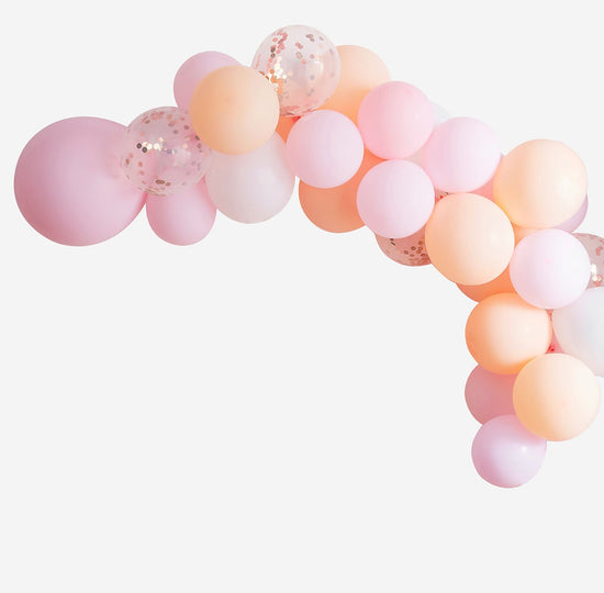 Deco anniversaire fille ou deco mariage : kit arche de ballons roses