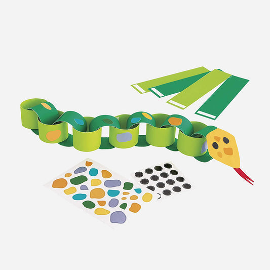 DIY kit to make a green snake garland