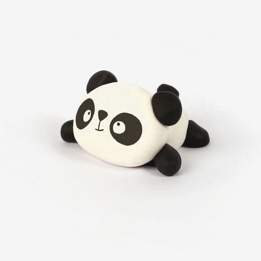 Ateleir loisirs créatif : kit Diy panda en pate fimo pour fête enfant 