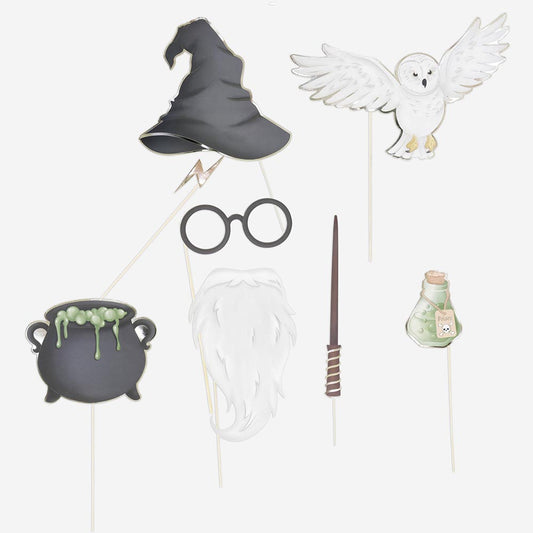 Kit photobooth apprenti sorciers pour fête d'anniversaire Harry Potter