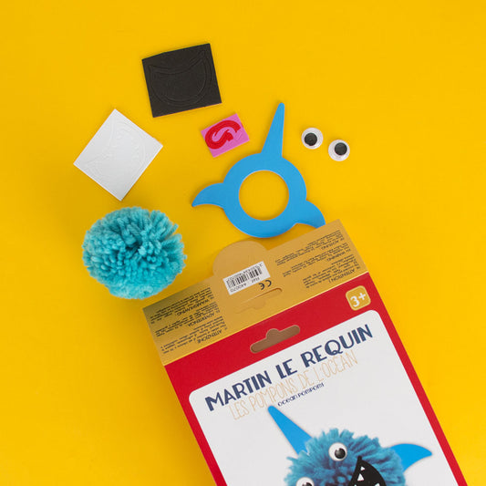 Kit pompon per bambini di 3 anni a tema oceano, laboratorio creativo o piccolo regalo