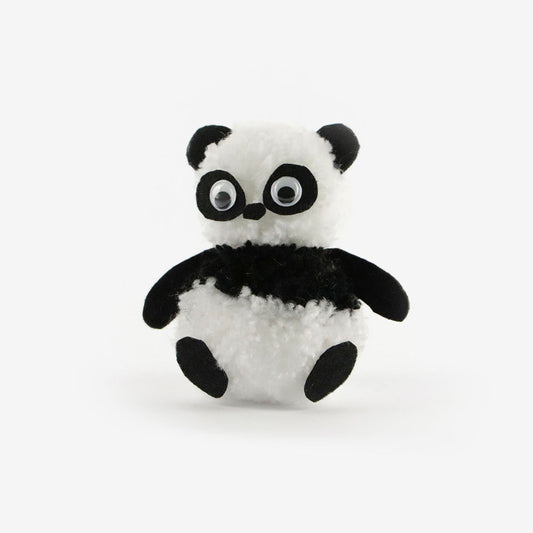 Laboratorio per il tempo libero creativo per bambini: kit pompon per creare panda
