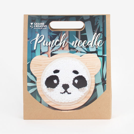 Kit punch needle panda pour ateleir losirs créatif enfant My Little Day 