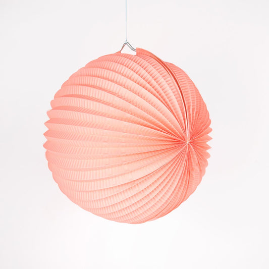 Vintage pink round lampion for guinguette and birthday wedding decor