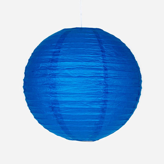 Grande lanterne en papier bleu nuit pour décorations mariage ou anniversaire
