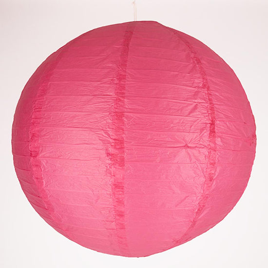 Linterna de papel rosa fucsia para decoración de bodas o cumpleaños de guinguette