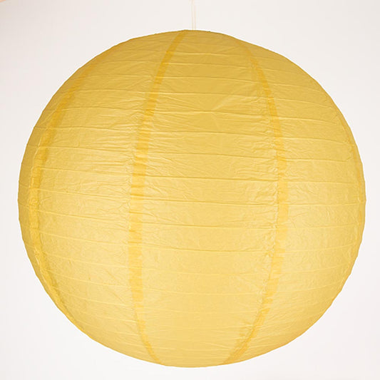 Yellow paper lantern for guinguette wedding or birthday decoration