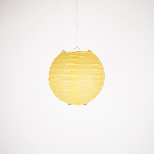 Boule en papier jaune à suspendre pour décoration de fête colorée