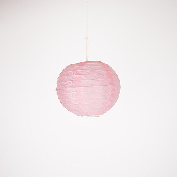 Small pink paper lantern for baby shower girl or birthday decoration