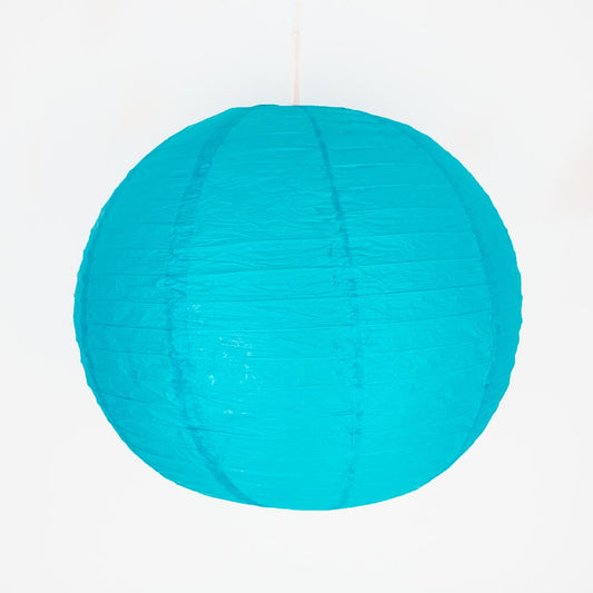 Blue Chinese lantern for Frozen or Moana birthday party decoration.