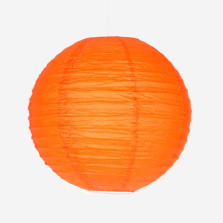 Lanterna di carta arancione grande per decorazioni di nozze o compleanno di safari