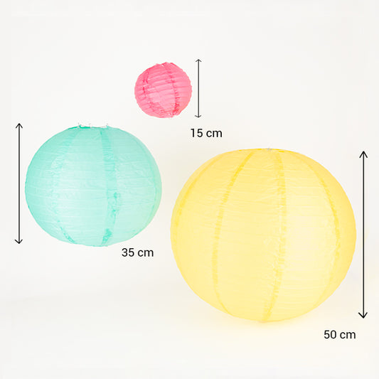 Paper lanterns in all colors and sizes at My Little Day