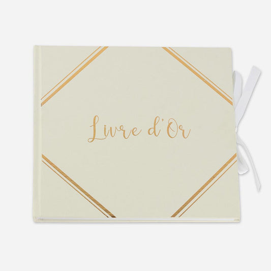 Wedding decor: perfect ivory guest book for your chic wedding