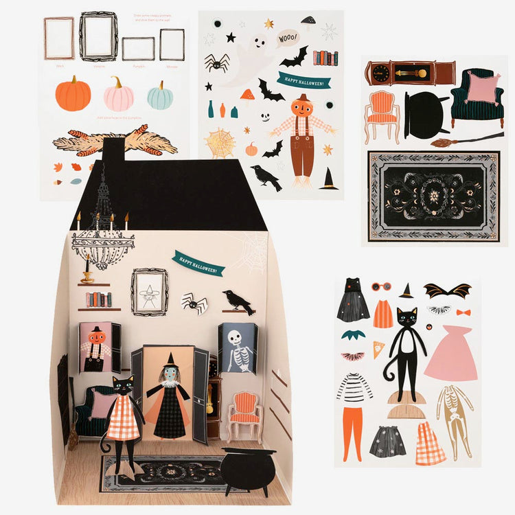 Halloween activity: haunted house to build and decorate