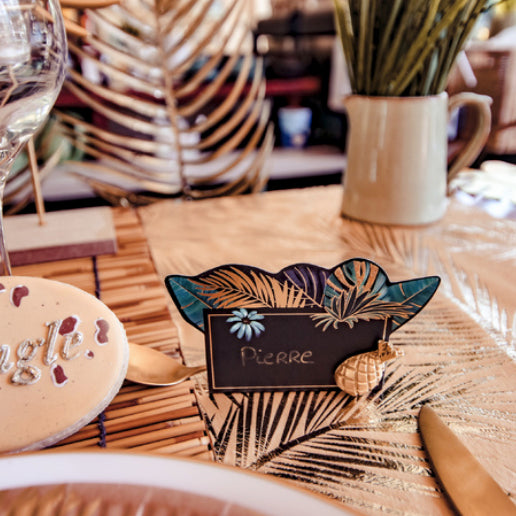 Marque place jungle pour decoration de table anniversaire theme safari