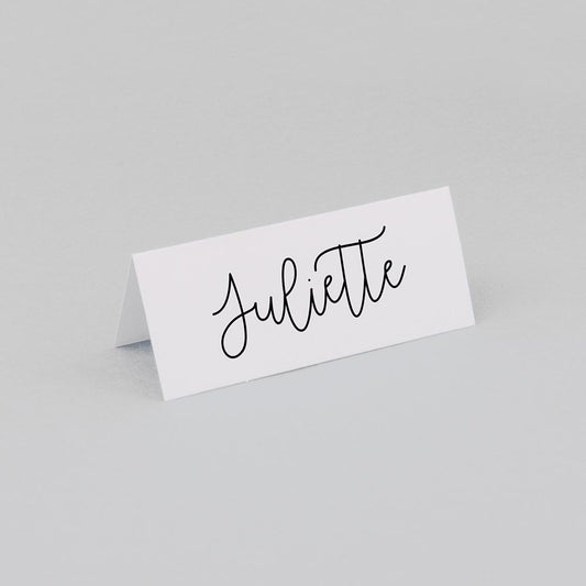 10 white place cards for wedding table or baptism table