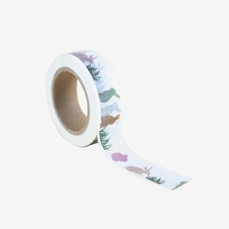 Masking tape lapin pour personnaliser la decoration de Paques